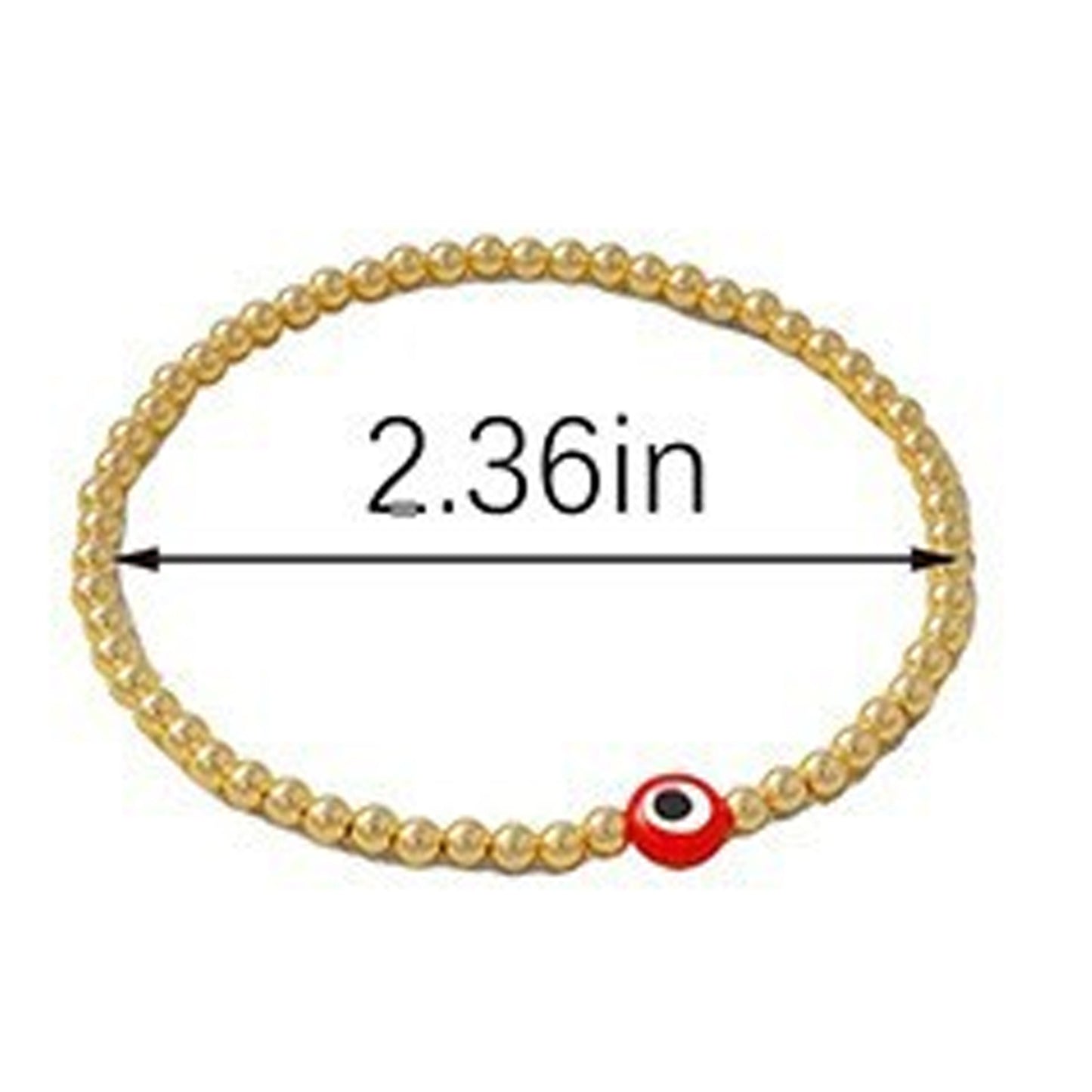 Bohemian Geometric Evil Eye Hematite Plated Bracelet Set for Women