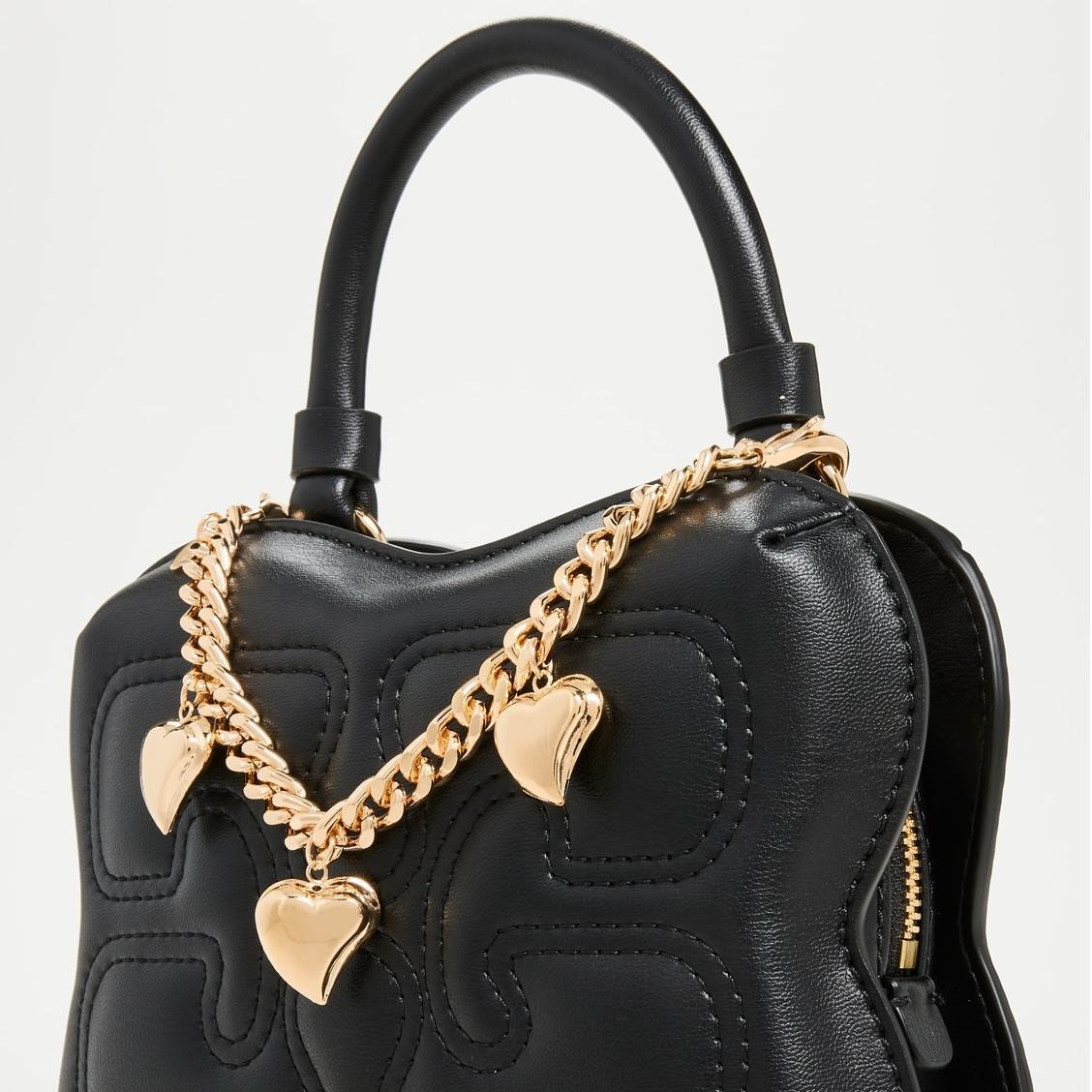 Sweet Plated Brass Animal Heart Teardrop Bag Charm with Ball Chain and Tassel