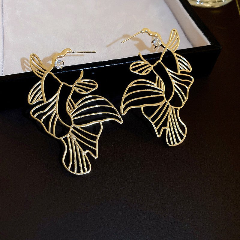 Vintage Floral Round Geometric Dangle Earrings with Silver-Plated Iron Base and 925 Sterling Silver Posts for Women