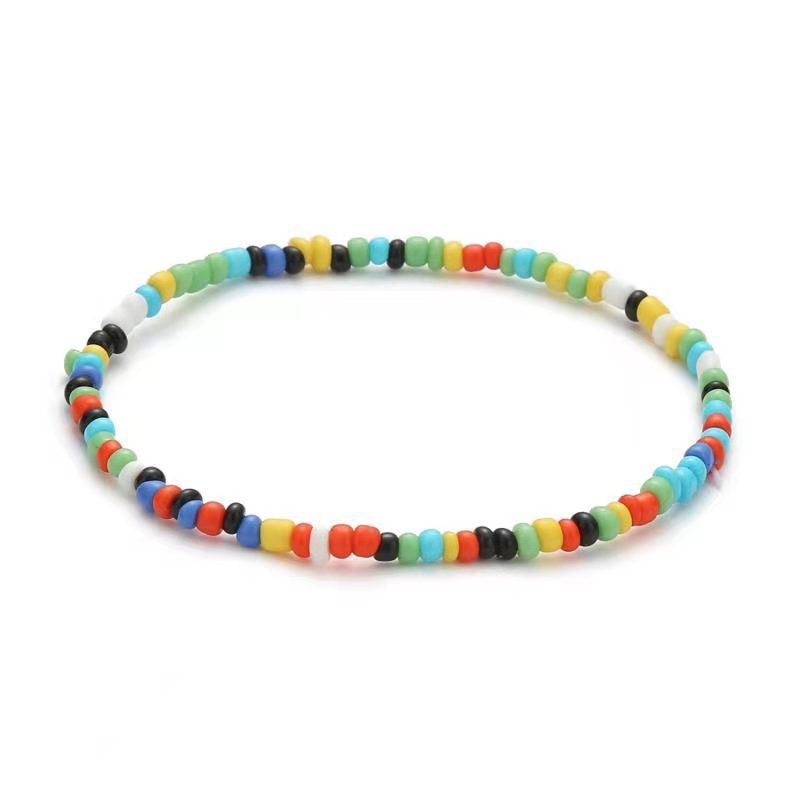 Bohemian Handmade Seed Bead Anklet for Women Beach Jewelry