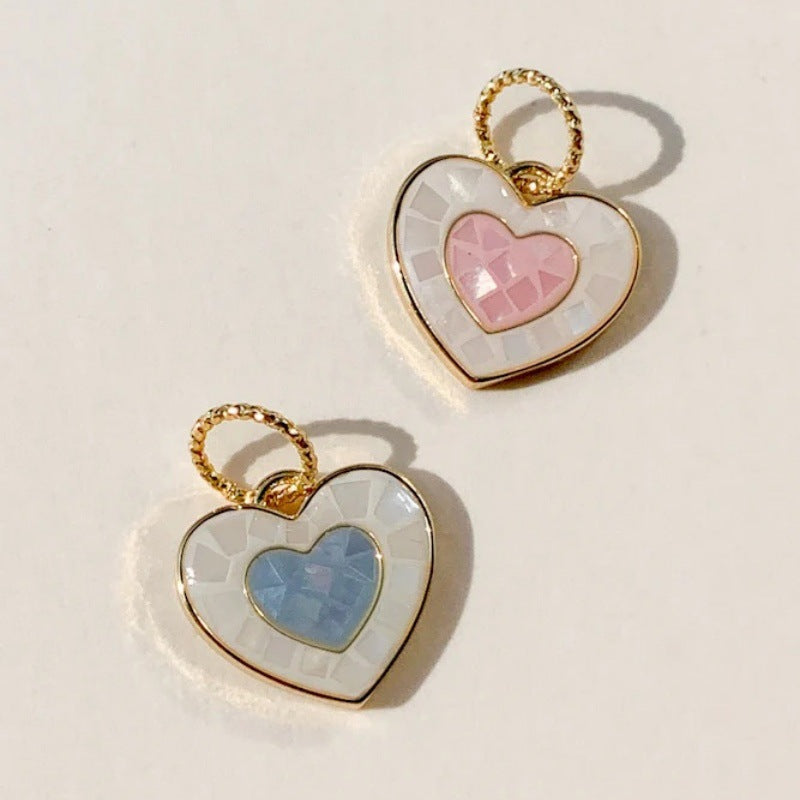 Sweet Minimalist Heart Teardrop Geometric Stainless Steel Plated Pendant Charm Bar