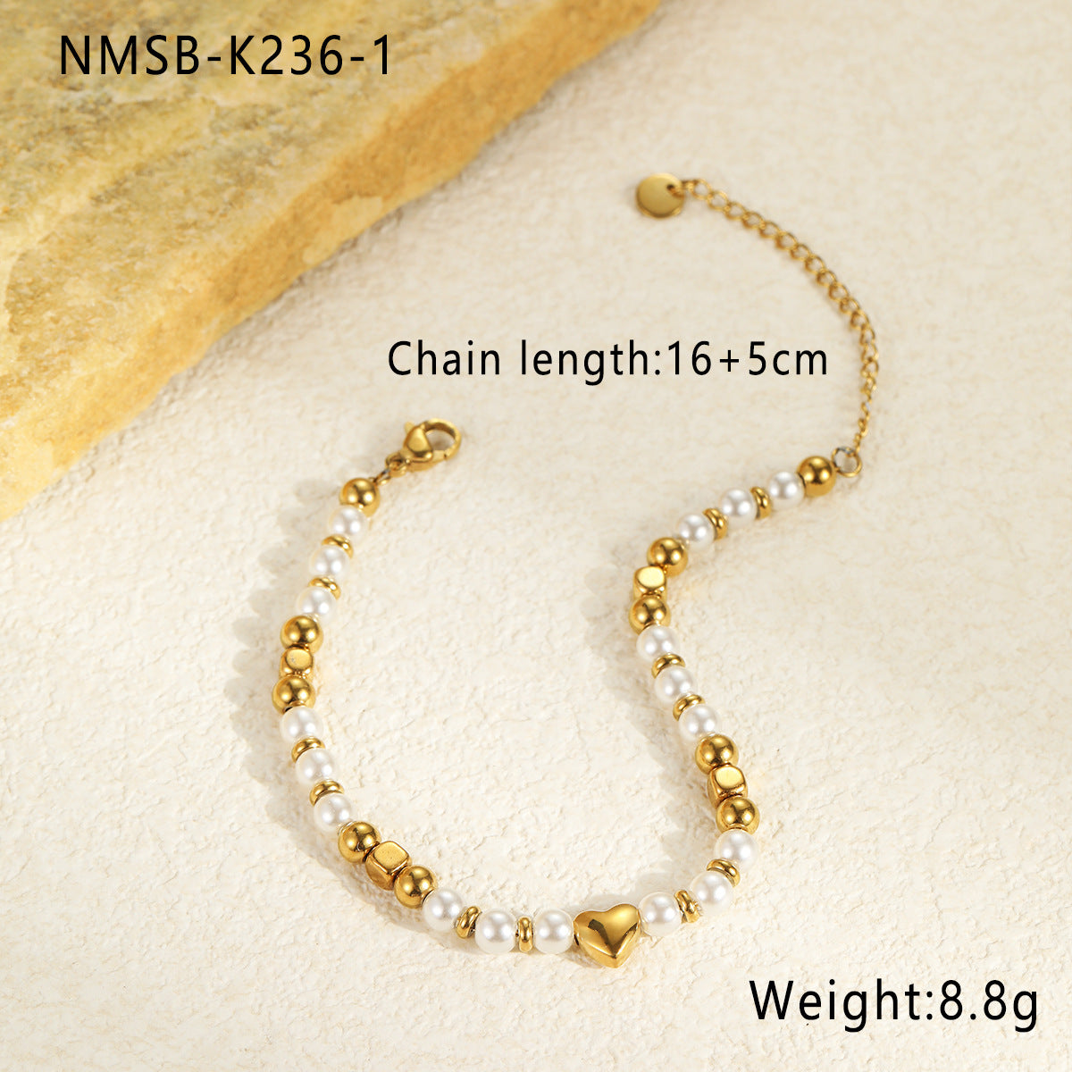 Elegant Baroque Style Geometric Stainless Steel Bracelet and Earrings Set with Plating Finish for Women