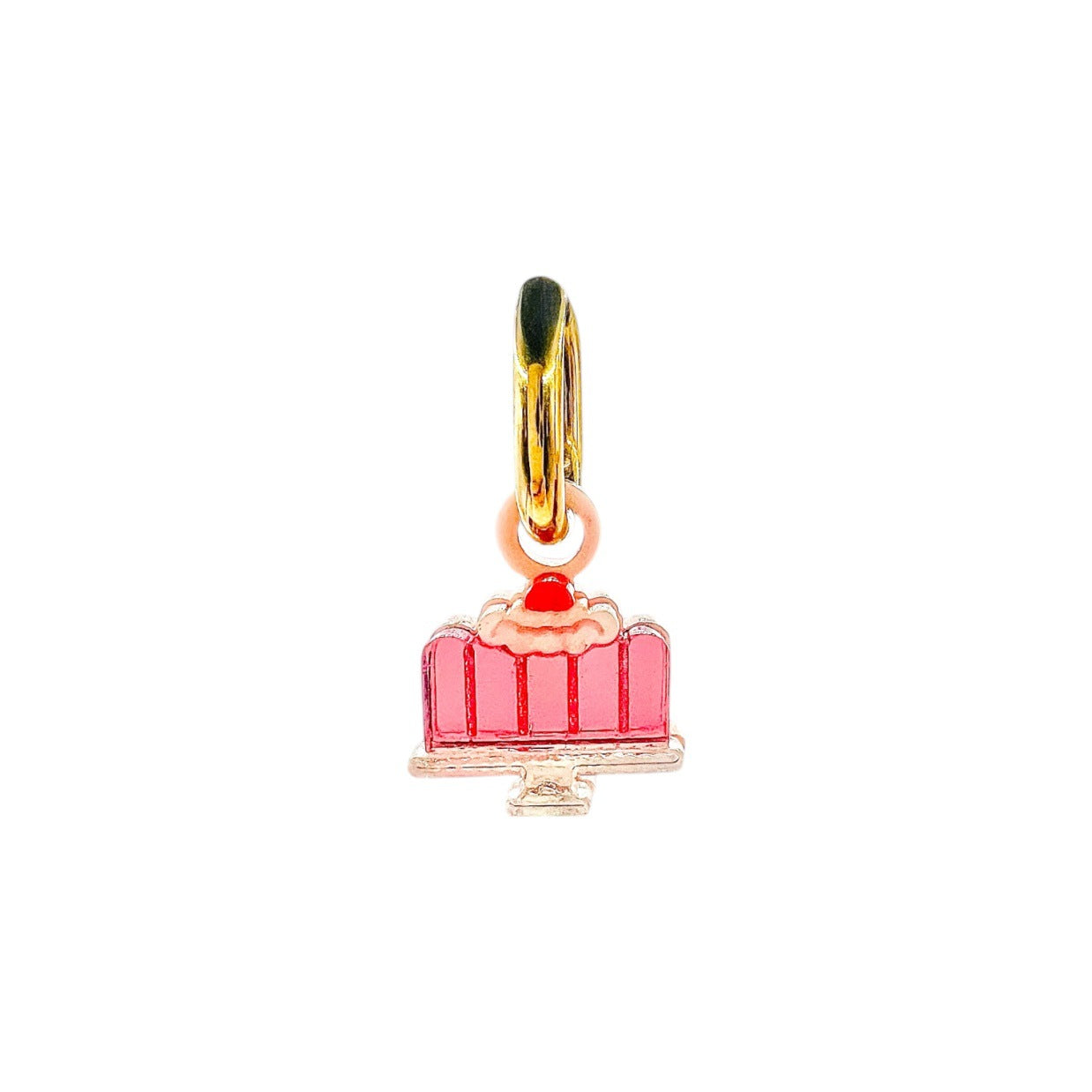Vintage Stainless Steel PVD Plated Boot Charm Bar Pendant
