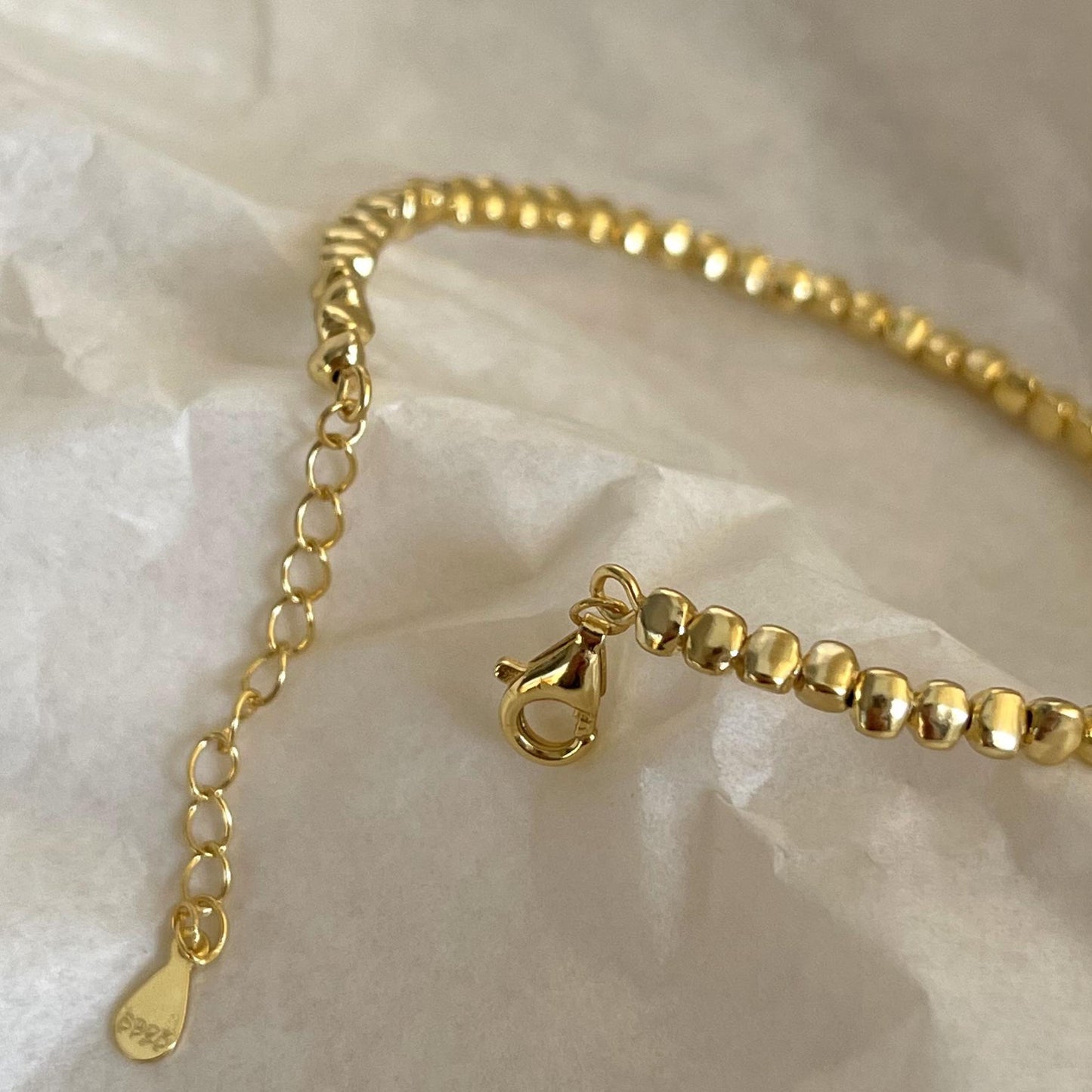 Pulsera geométrica minimalista de plata de ley 925