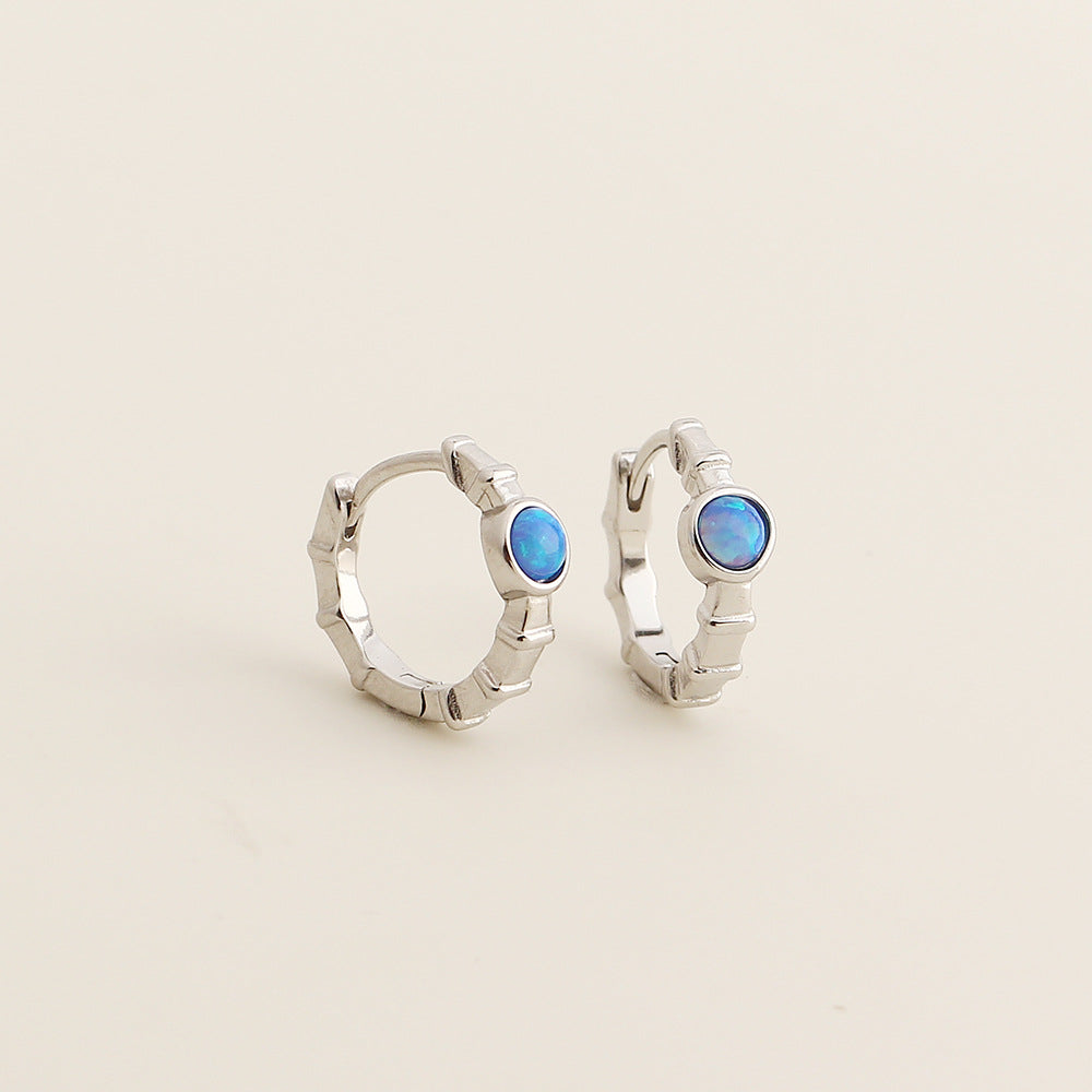Pendientes trepadores de plata de ley 925 con forma geométrica minimalista y acabado chapado para mujer