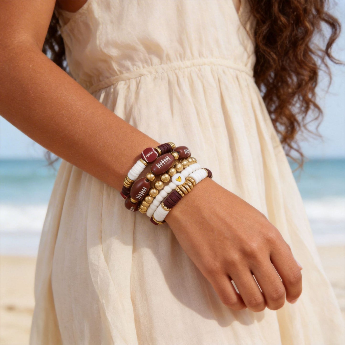 Geometric Round Resin Acrylic Bracelet Set for Men and Women