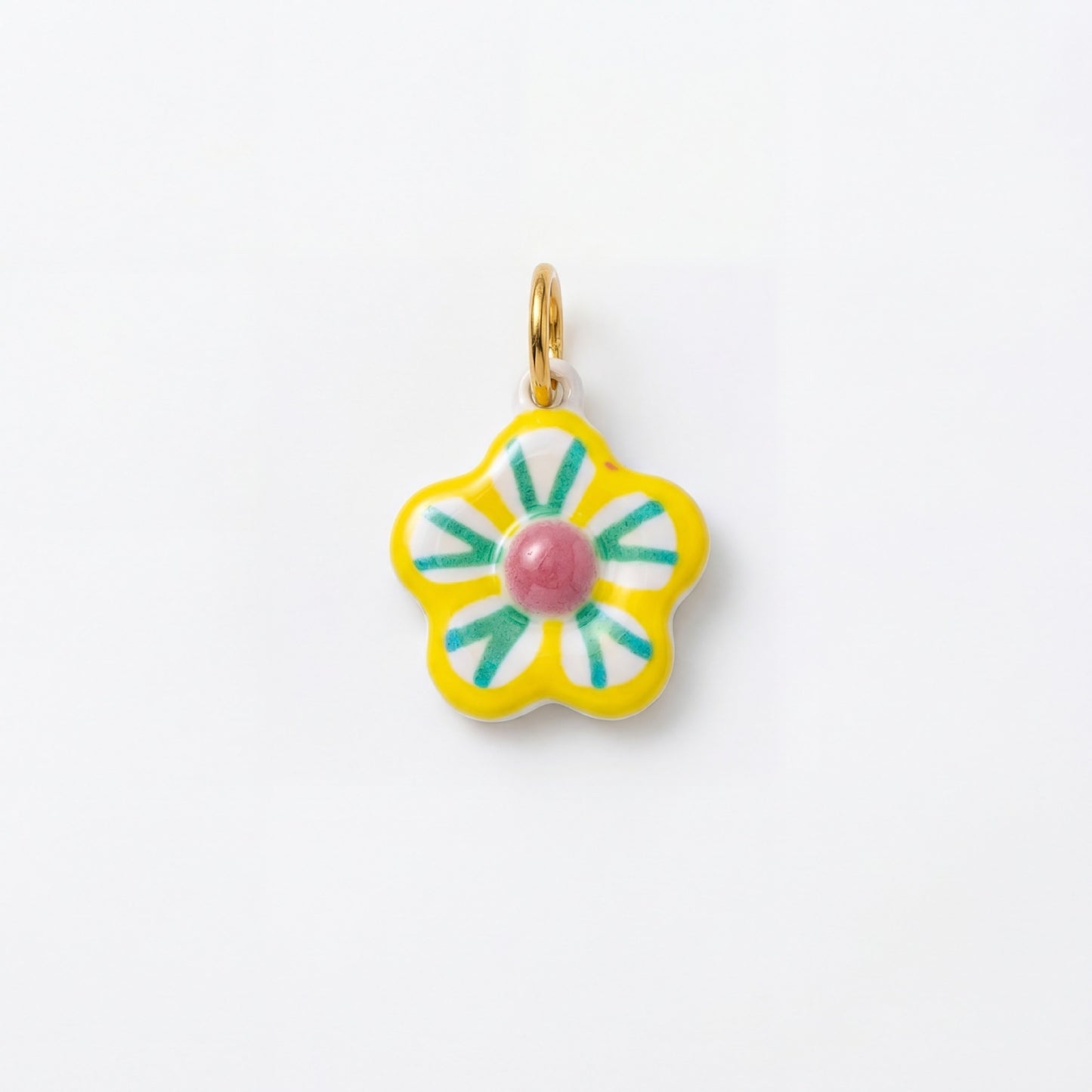 Minimalist Fruit Pattern Brass Bag Charm Keychain