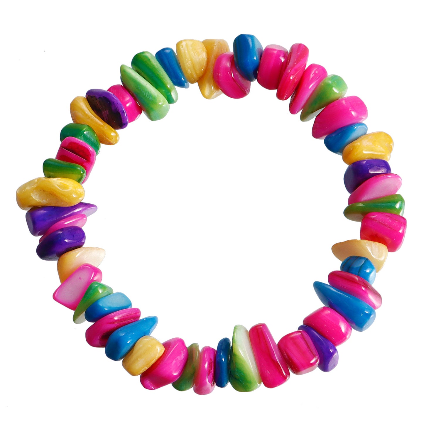 Collar Minimalista de Conchas Irregulares de Colores con Acabado Bañado y Estilo Cadena de Clavícula para Mujer