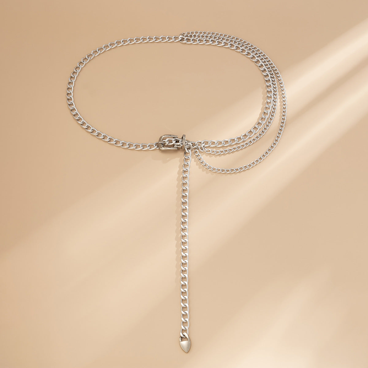 Punk Casual Aluminum Alloy Alloy Multi-layer Tassel Body Chain Belt for Women