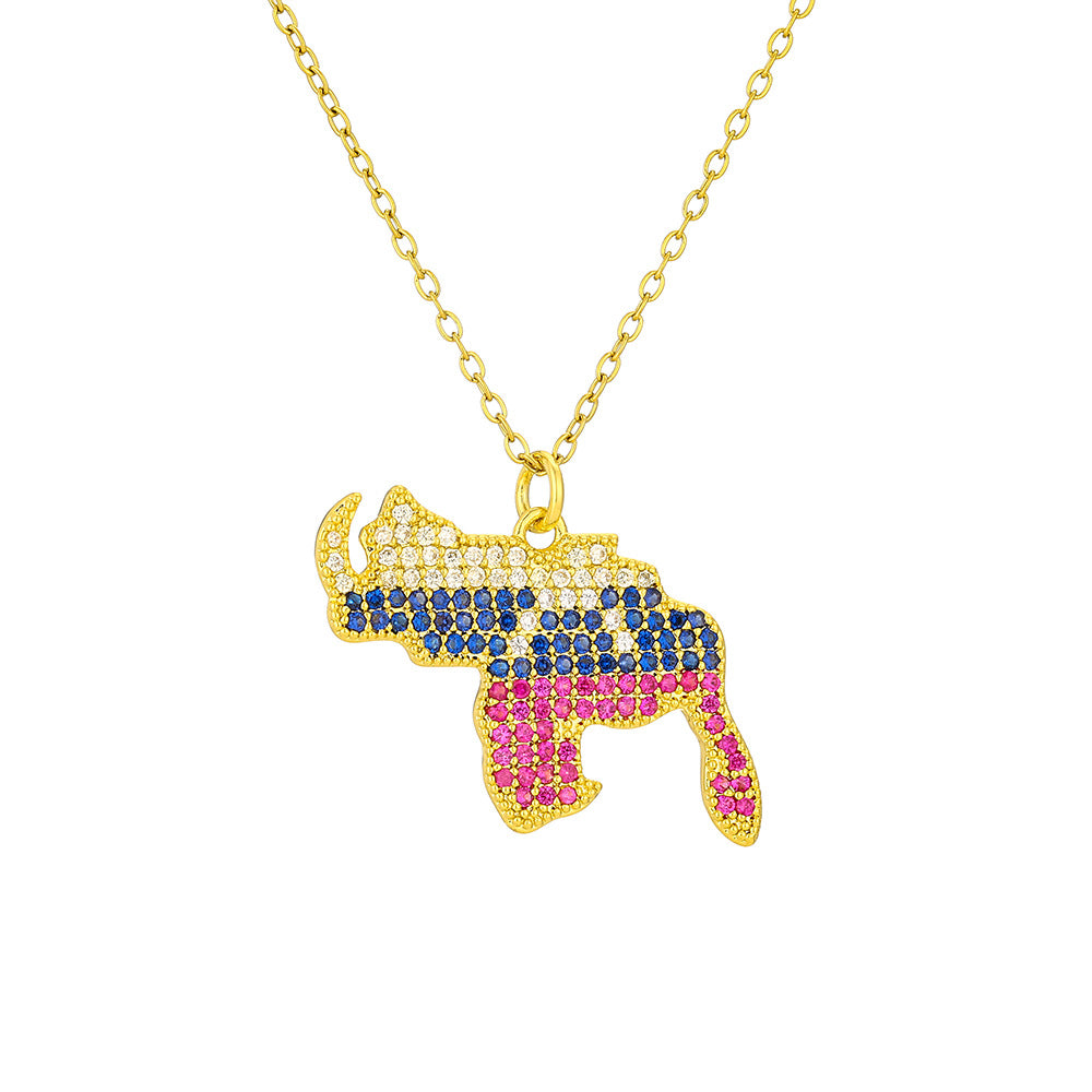 Collar de Acero Inoxidable con Colgante en Forma de Corazón y Zirconia Incrustada a la Moda para Uso Unisex