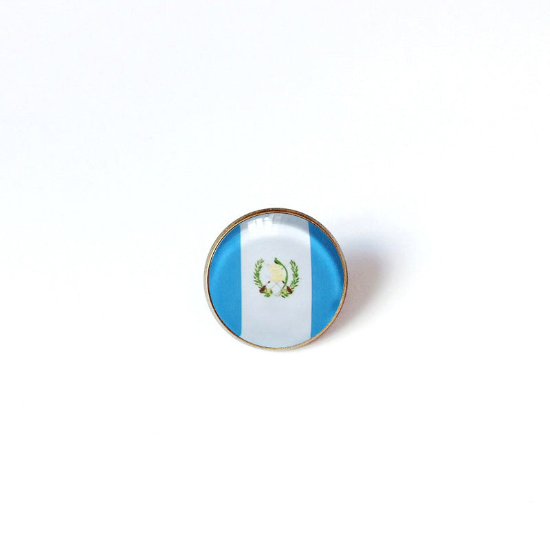 Pin de Solapa de Aleación Esmaltado Personalizado con Diseño de Bandera del Mundo para Hombres y Mujeres