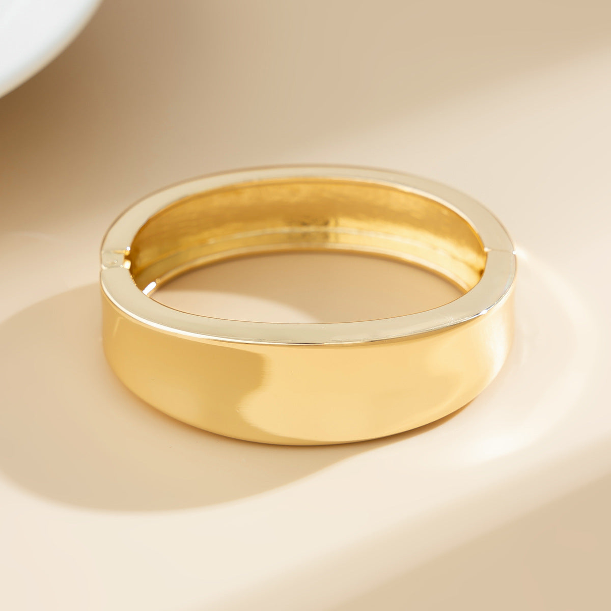 Minimalist Geometric Square Plated Alloy Cuff Bracelet