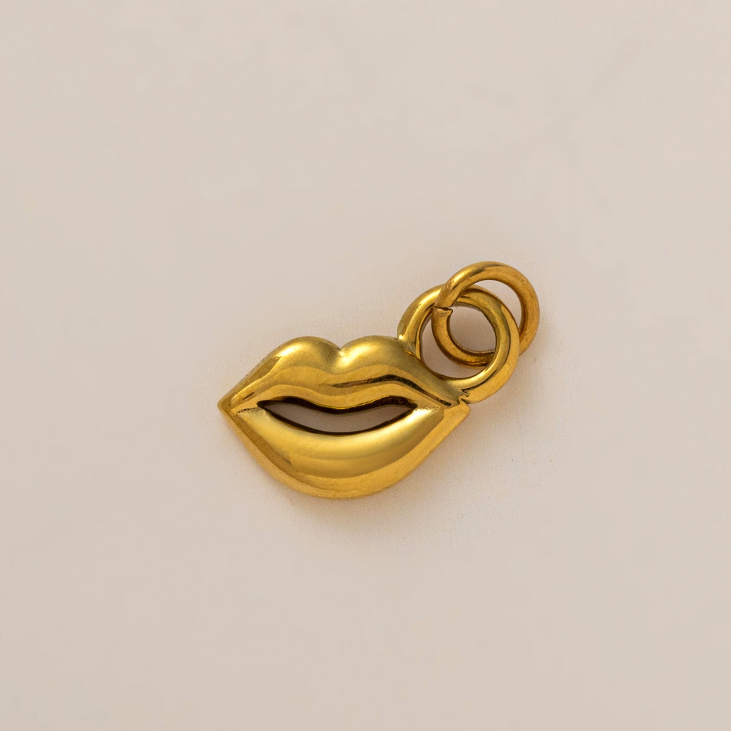 Vintage 18K Gold Plated Stainless Steel DIY Charm Bar with Geometric Heart Butterfly Pendants on Ball Chain