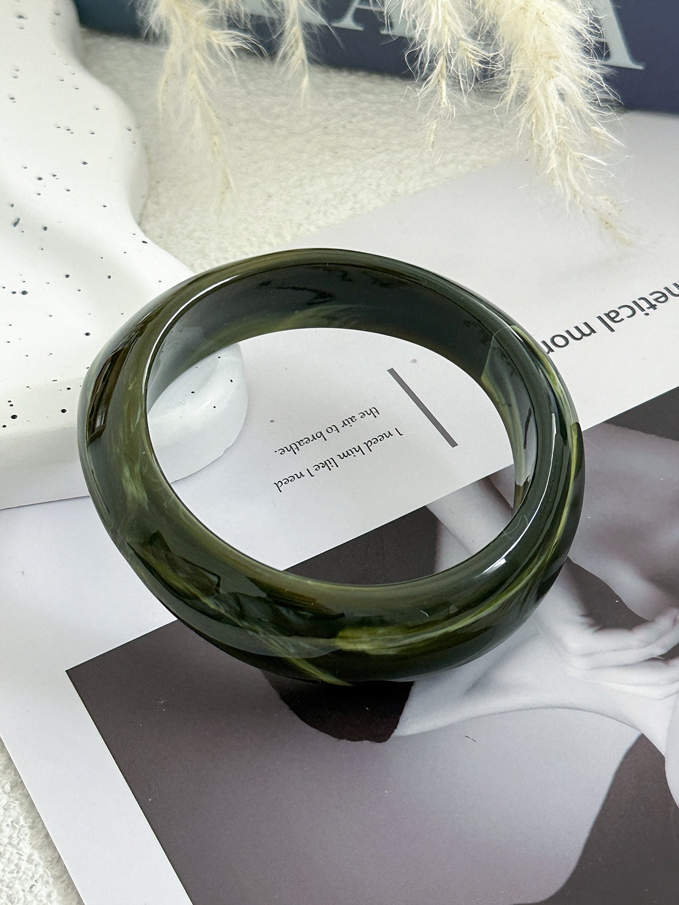 Vintage Minimalist Square Geometric Acrylic Drip Oil Gradient Bracelet