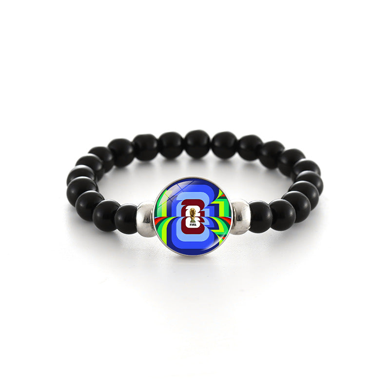 Braccialetto geometrico con perline di cristallo, gioielli alla moda unisex