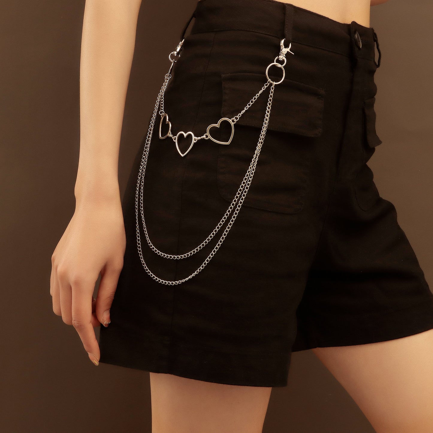 Casual Hip-Hop Style Metal Waist Chain for Women with Single Loop Design, Summer Fashion Accessory