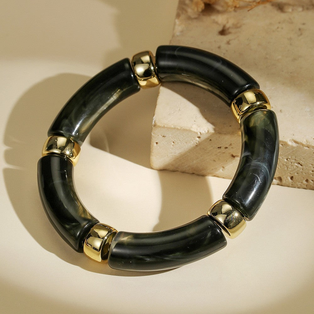 Vintage Marble Texture Acrylic Bracelet for Women