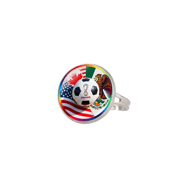 Anello sportivo geometrico in lega placcata, unisex, fascia regolabile