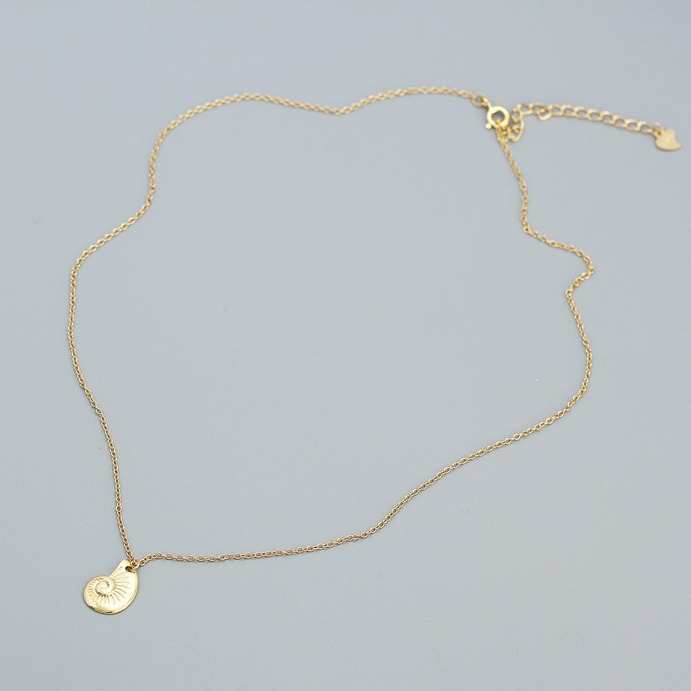 Collana pendente geometrica minimalista per donna e uomo in argento sterling 925 con finitura placcata su catena O