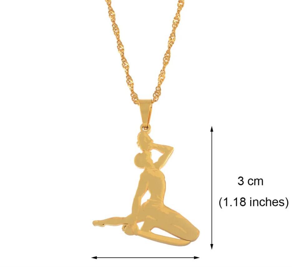 Minimalist Map City Pendant Necklace for Unisex in Stainless Steel with Titanium Steel Charm and Electroplated Finish