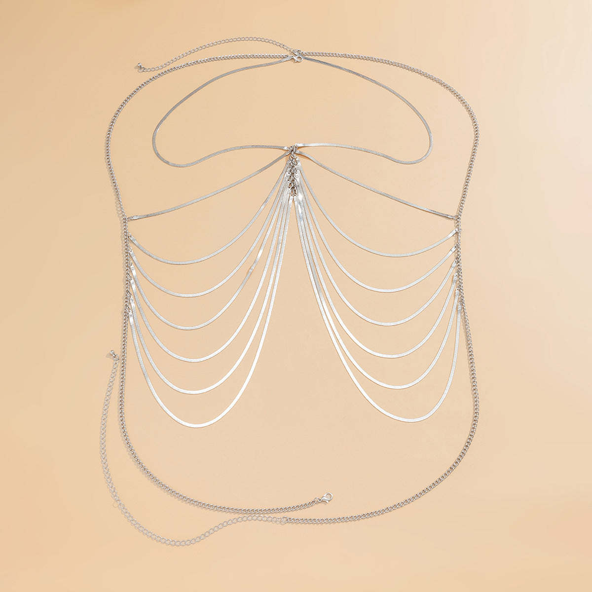 Casual Geometric Brass Body Chain for Women