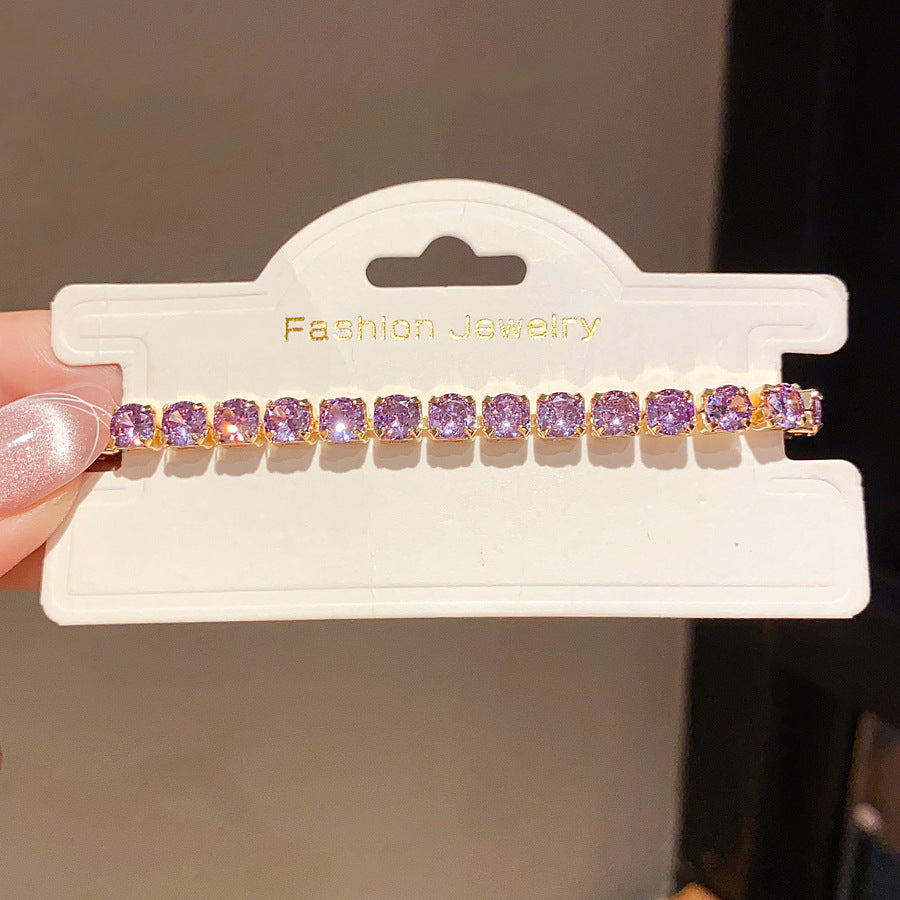 Luxury Elegant Geometric Square Brass Plated Bracelet with Cubic Zirconia Inlay for Women