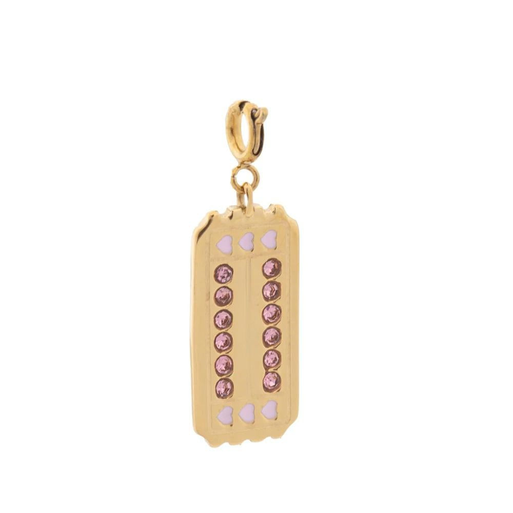 Vintage Geometric Stainless Steel PVD Gold Plated Charm Bar