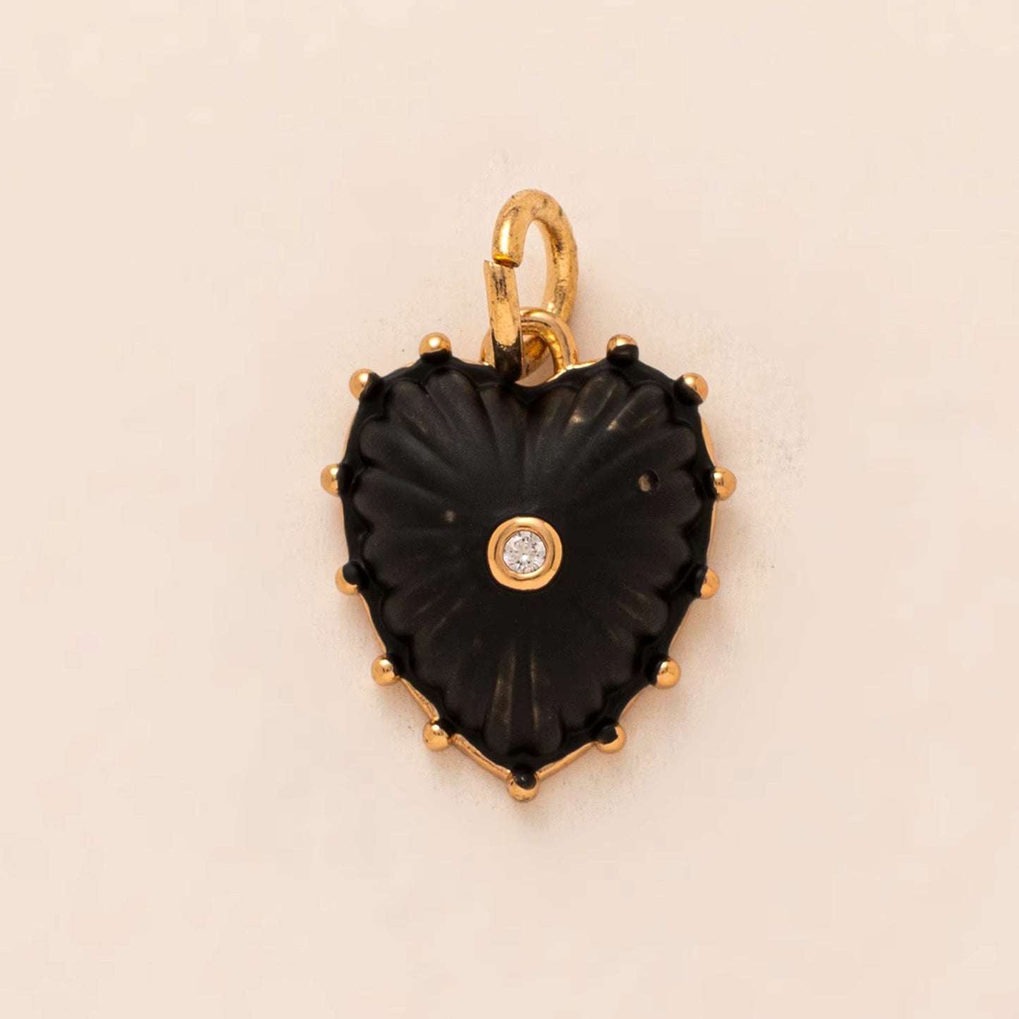Sweet Heart Geometric Brass Cubic Zirconia Pendant Necklace