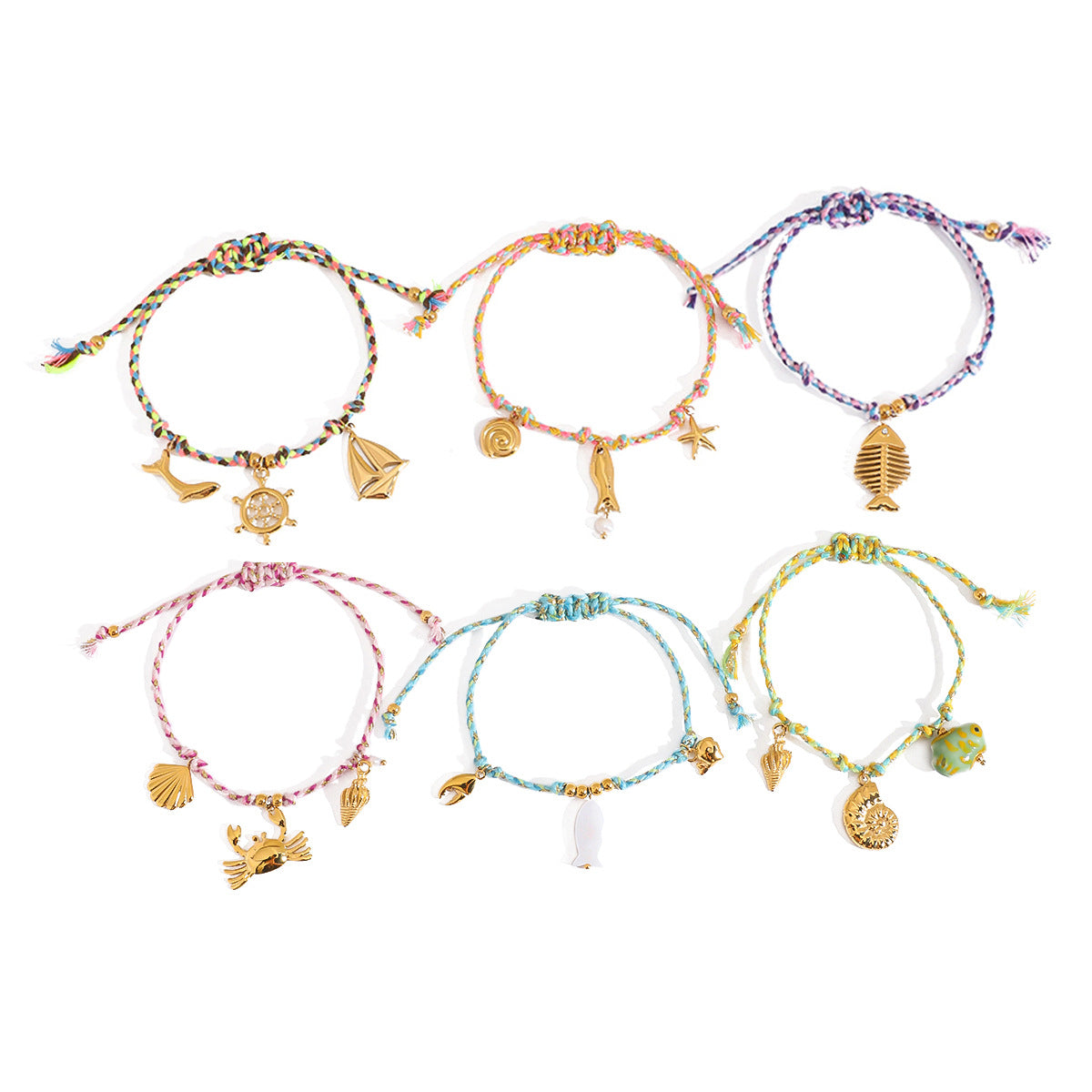 Minimalist Luxury Geometric Stainless Steel Plated Charm Bar Bracelet with Crab Pendant for Women