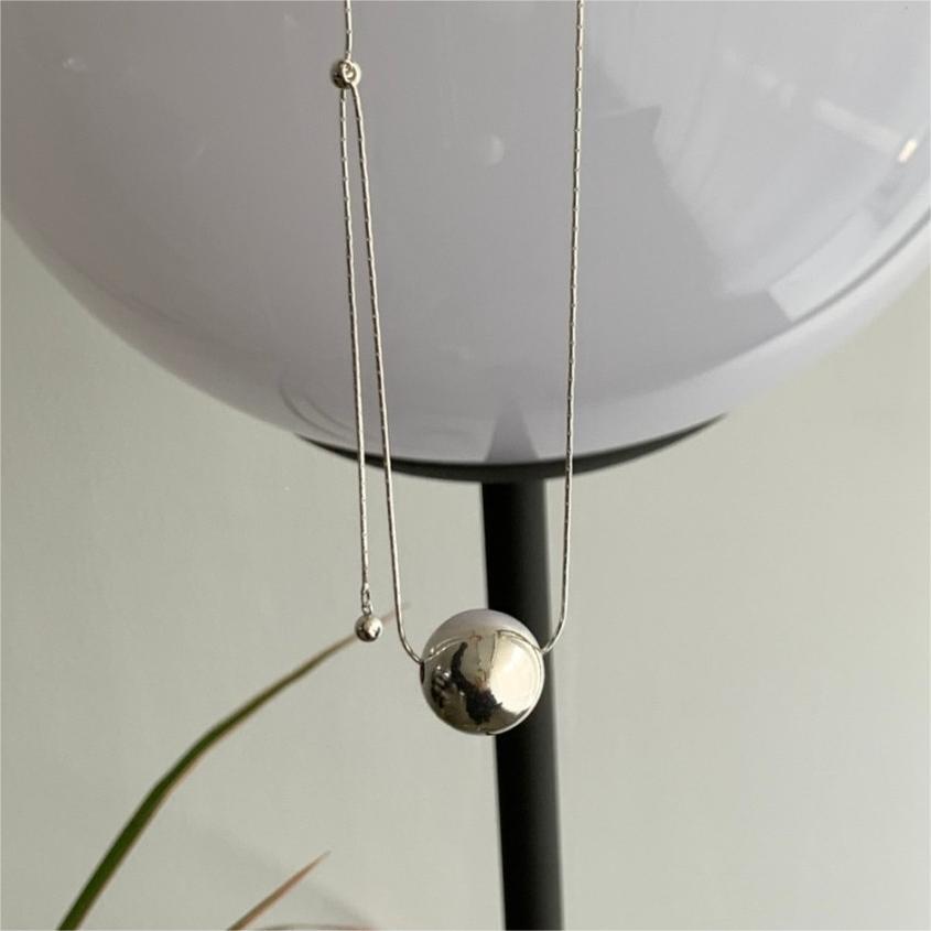 Collar de Plata de Ley 925 Minimalista Geométrico Tono Arcoíris con Cadena de Serpiente y Cierre de Cordón