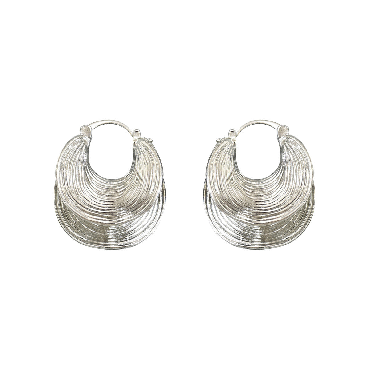 Orecchini da donna geometrici minimalisti in lega di zinco con finitura galvanica, perni ipoallergenici in acciaio inossidabile, gioielli moderni ed eleganti per tutti i giorni