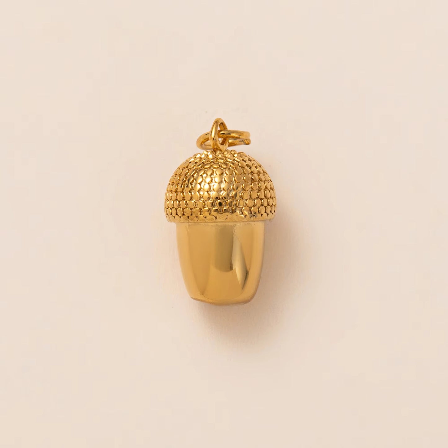 Vintage 18K Gold Plated Stainless Steel Geometric Floral Charm Bar