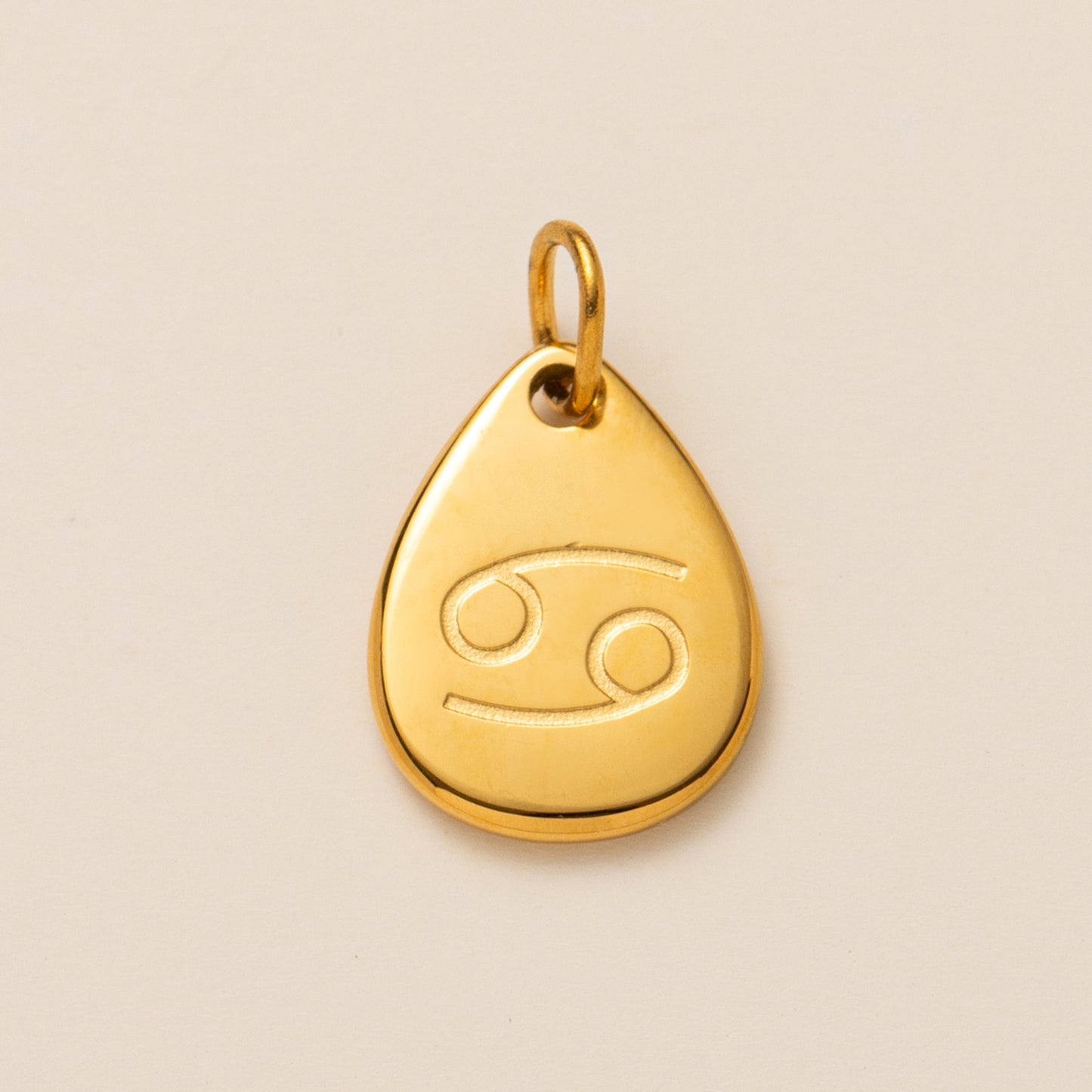 Minimalist Titanium Steel Geometric Pendant with Cubic Zirconia and Zodiac Birthstone Engraving