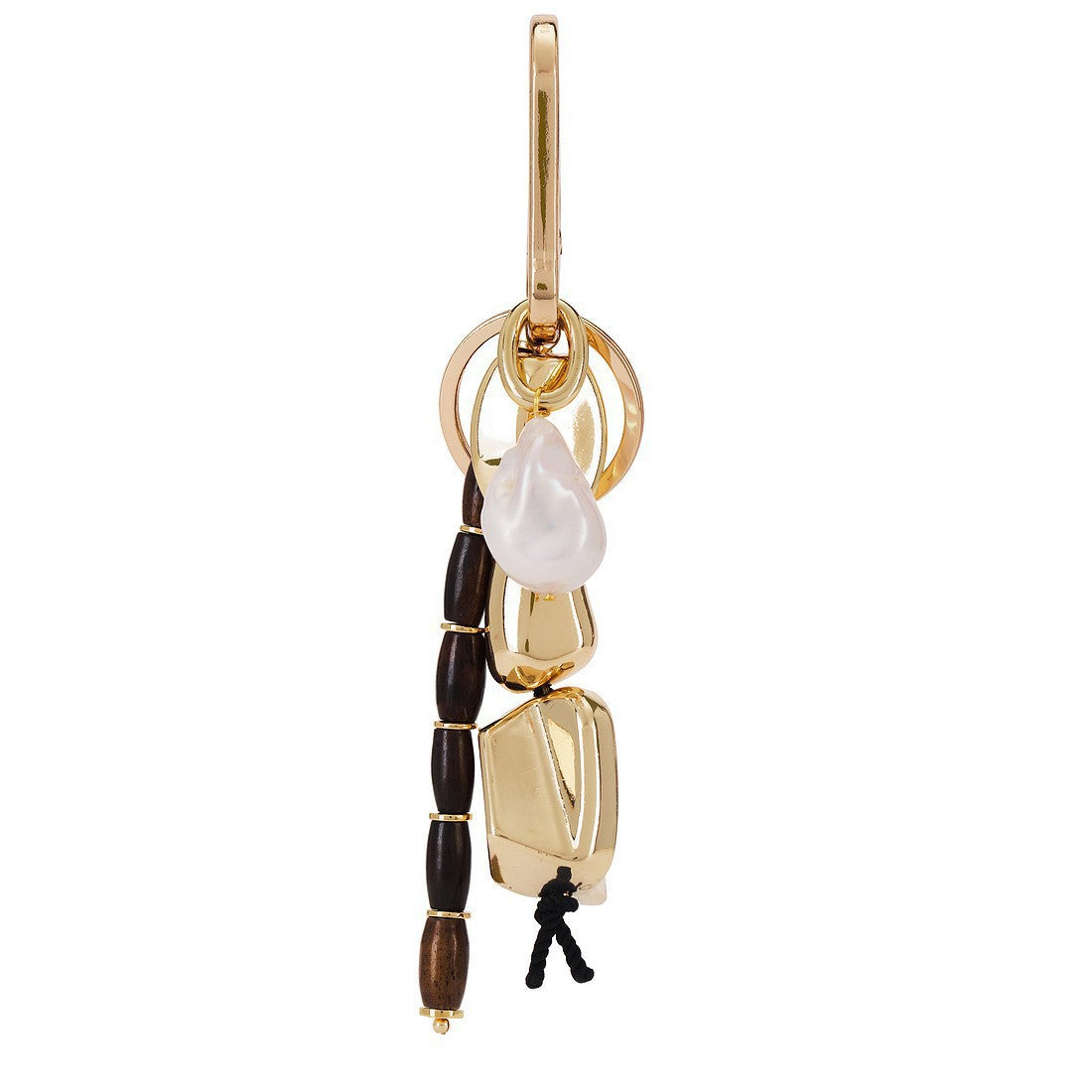 18K Gold Plated Zinc Alloy Heart Floral Charm Bar for Women