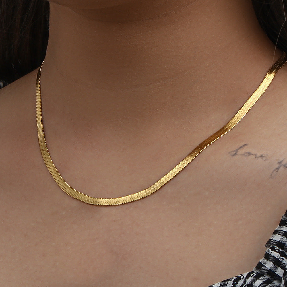 Minimalist Geometric Stainless Steel Plated 18K Gold Anklet and Bracelet Set for Women