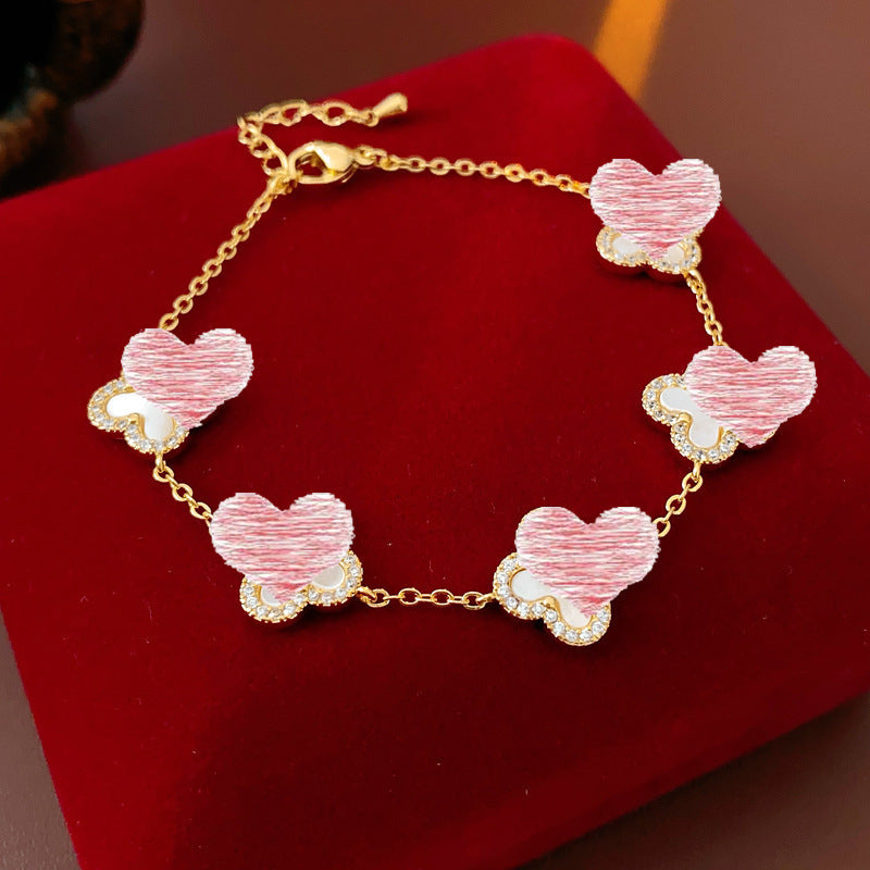 Elegante pulsera geométrica de perlas para mujer con detalles de pedrería, acabado chapado, estilo minimalista para oficina, joyería de lujo para uso diario