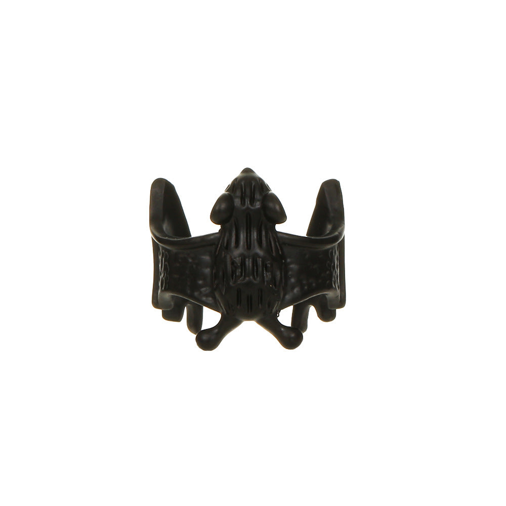 Clip per orecchio in rame a forma di pipistrello in stile gotico scuro con finitura galvanica, unisex