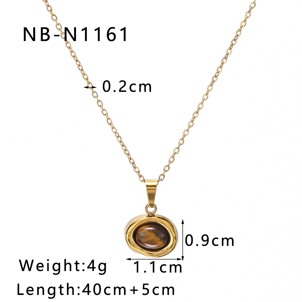 Vintage Stainless Steel Geometric Pendant Necklace for Women with Titanium Steel Inlay and 18K Vacuum Plated Finish