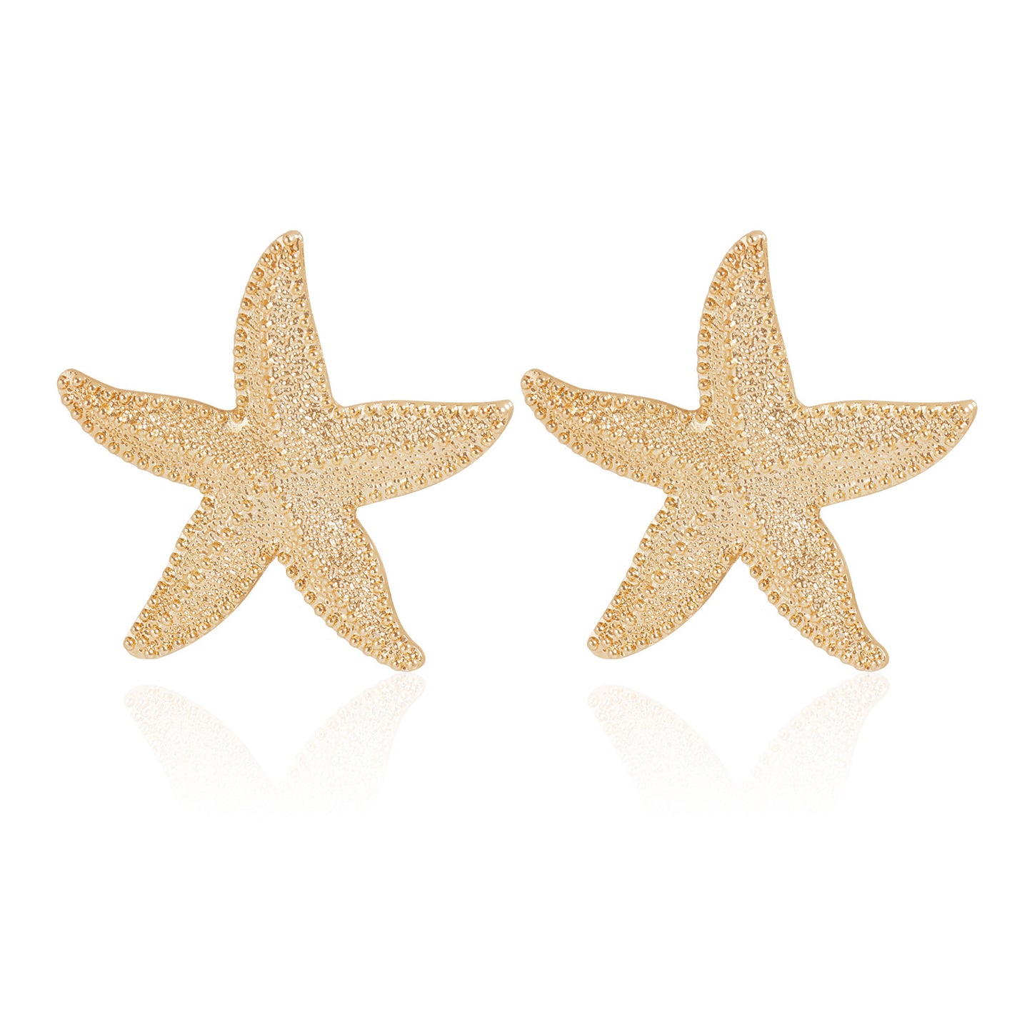 Pendientes de estrella de mar de estilo vintage para mujer Hechos de aleación de zinc con acabado chapado Ideal para vacaciones en la playa y ropa informal de verano