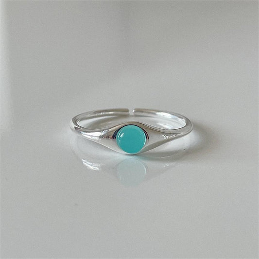 Anello Minimalista da Donna a Forma di Cuore in Argento Sterling 925 con Dettaglio Quadrato Smussato