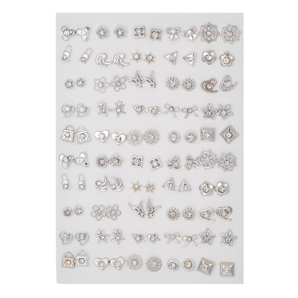 Creative Resin Animal Star Floral Stud Earrings Set for Women