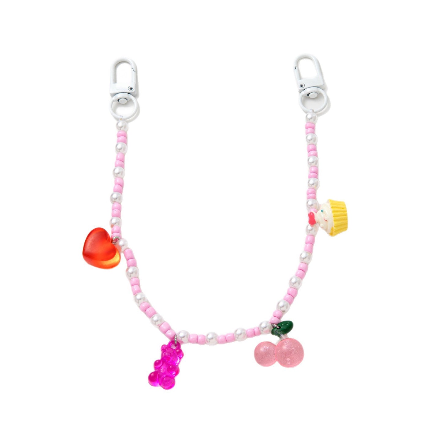 Sweet 18K Gold Plated Alloy Heart Charm Bar