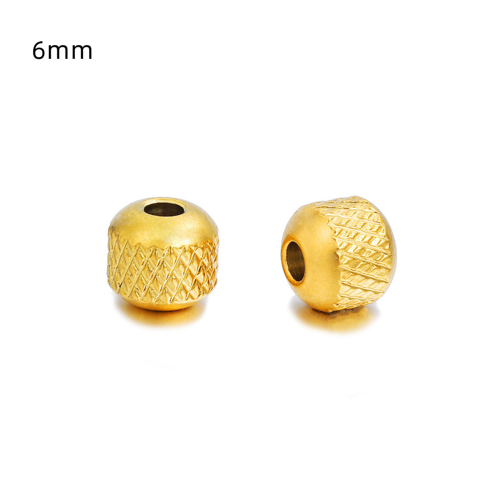 Minimalist Stainless Steel Titanium Steel Plated Pineapple Beads Charm Bar DIY Jewelry Accessories