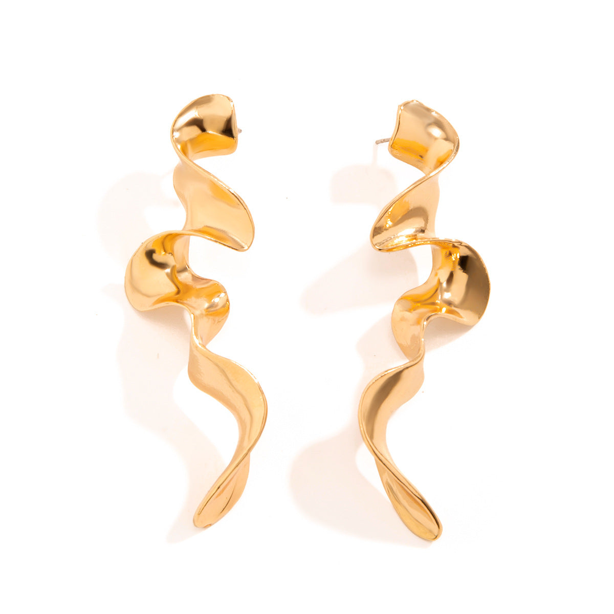 Pendientes de aleación geométrica exagerados en forma de corazón con borla para mujer, poste de acero inoxidable electrochapado