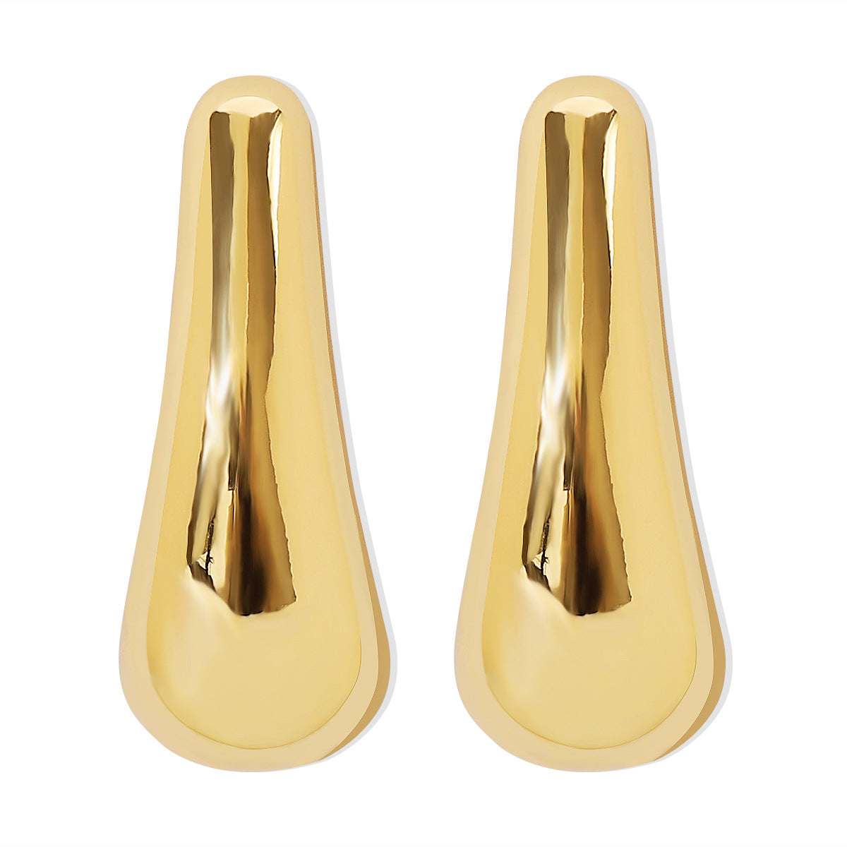 Pendientes colgantes geométricos minimalistas de aleación con acabado chapado para mujer, aretes con estilo y diseño de gota