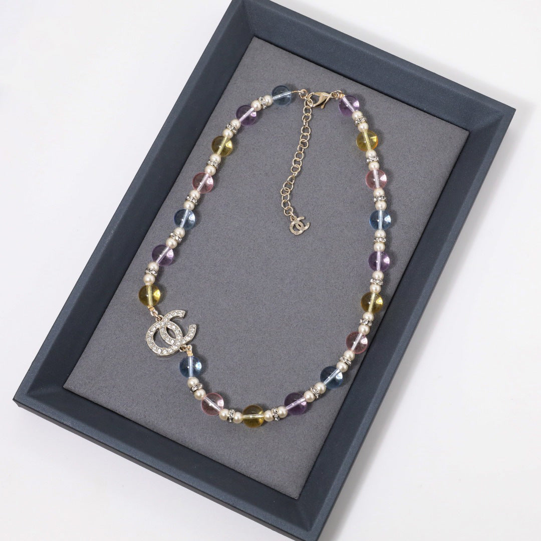 Bracciale da donna placcato in cristallo con lettera di lusso