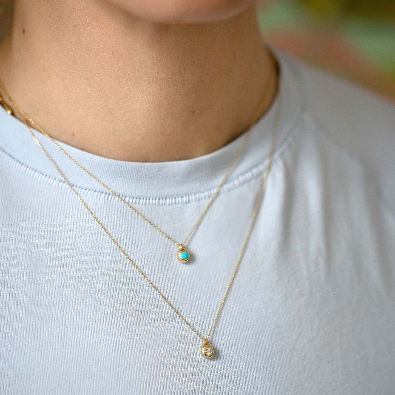 Vintage Geometric Stainless Steel 18K Gold Plated PVD DIY Charm Bar Necklace with 12 Birthstones