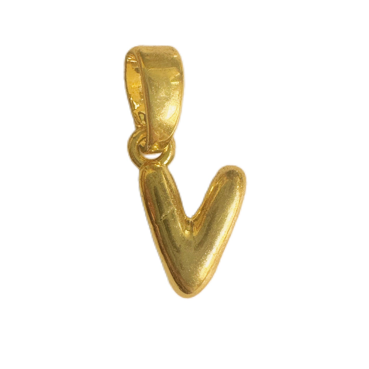 18K Gold Plated Letter Pendant Brass
