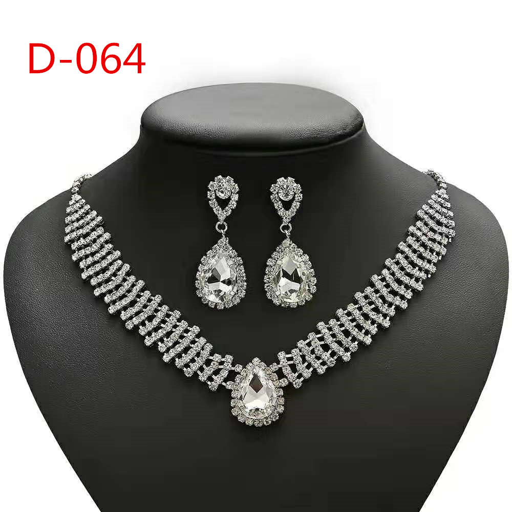 Minimalist Heart Teardrop Bell Pendant Necklace and Earrings Set in Alloy with Plated Finish for Women