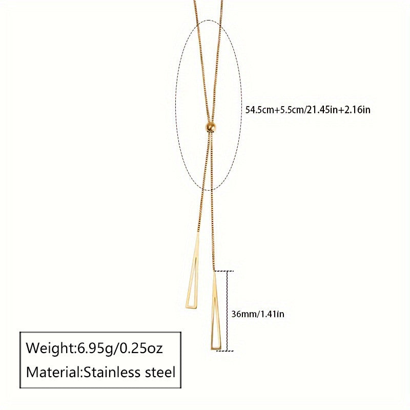 Collana da donna minimalista elegante geometrica in acciaio inossidabile placcato oro 18K